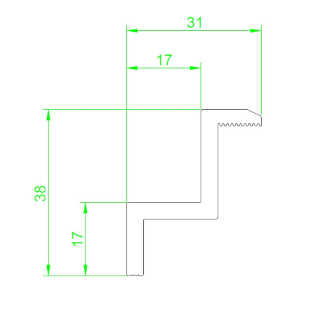 Side bracket black 60x35 mm
