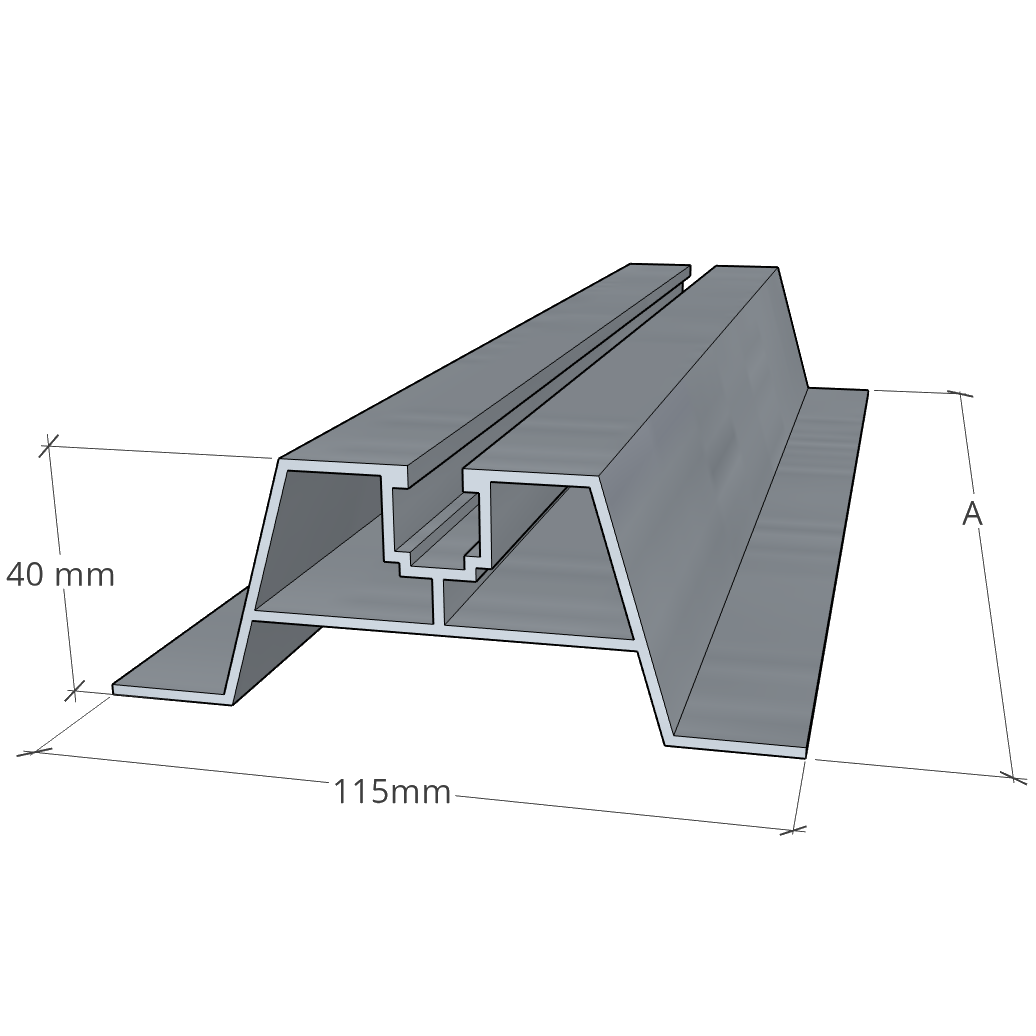 Mostek trapezowy 380x40 mm + EPDM