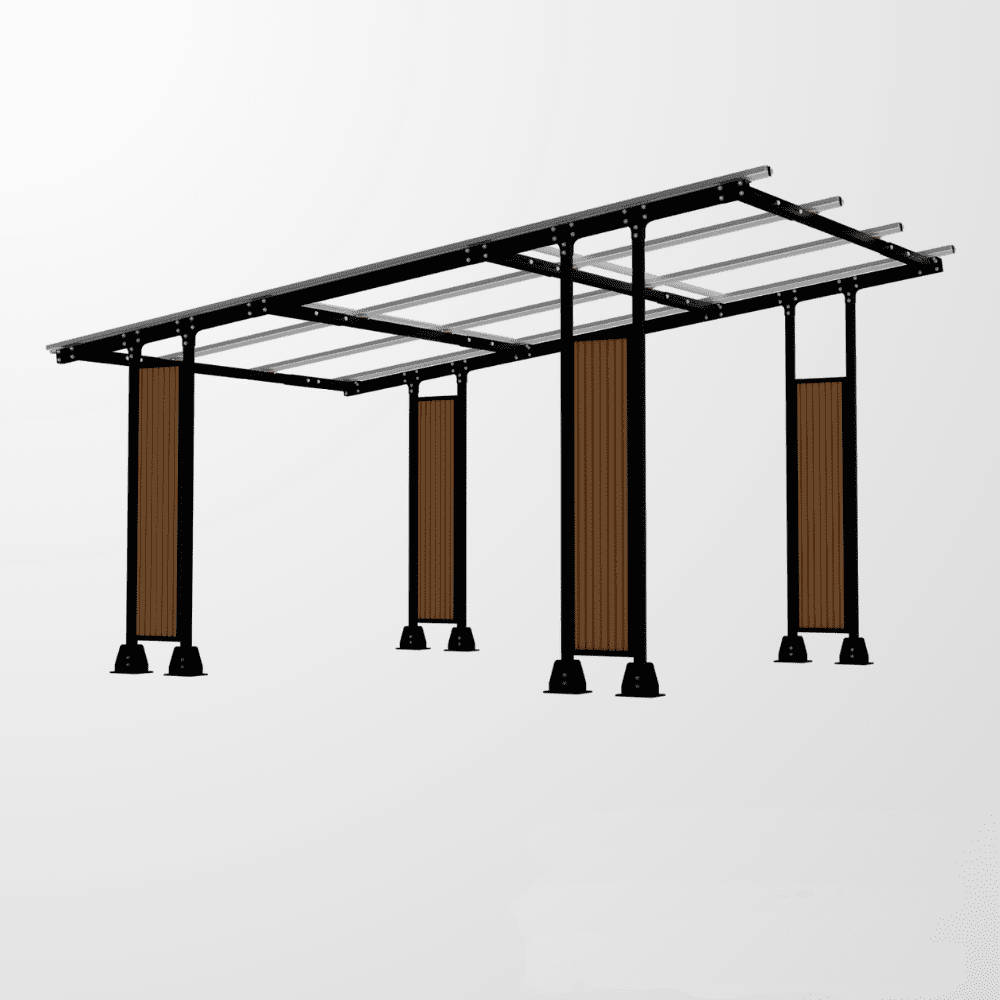 Carport H1.1, 1 stanowisko, 3x3 PV (max.2320x1200)