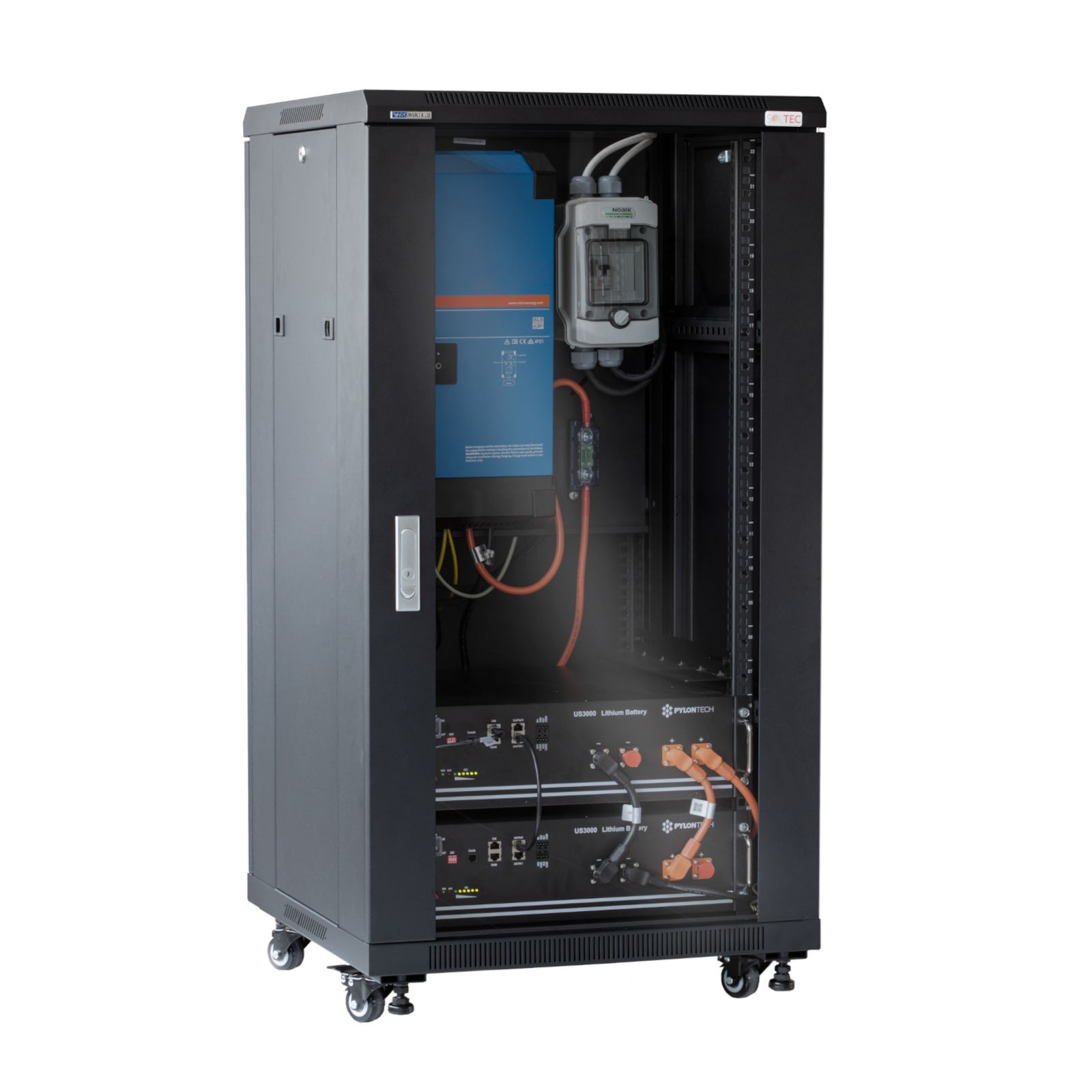 Accumulatore di energia Pylontech 16,8 kWh Victron 15 kVA 3P