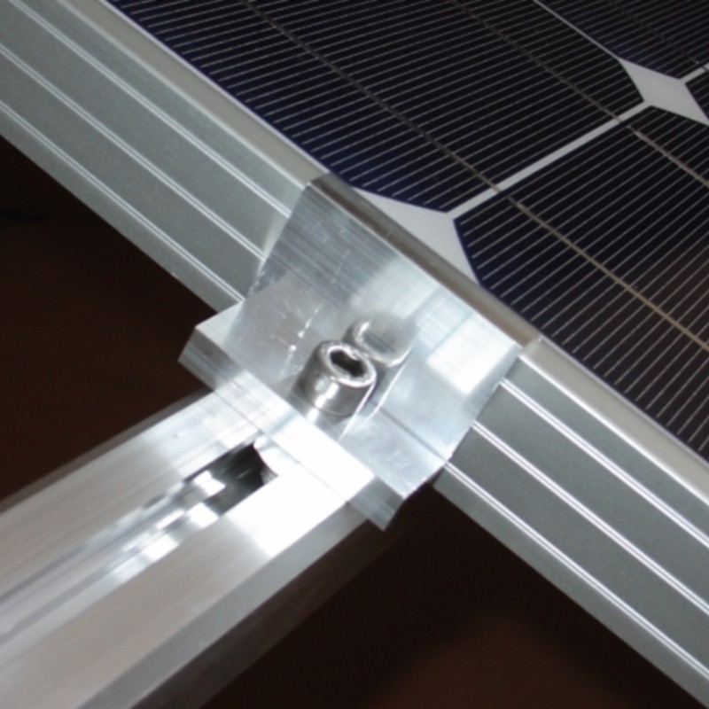 Klamra skrajna 50x50 mm srebrna