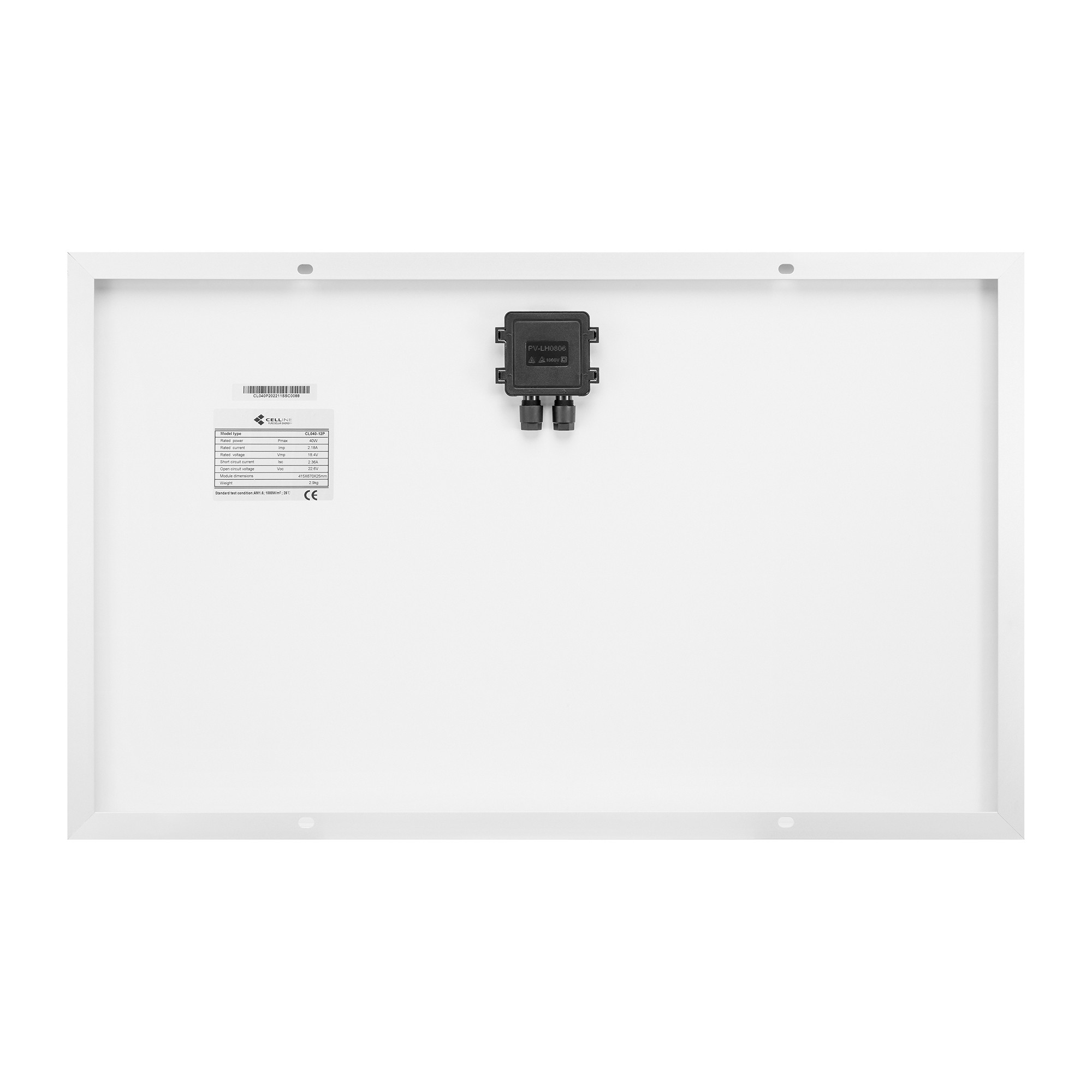 Modulo fotovoltaico 40 W Silver Frame Celline