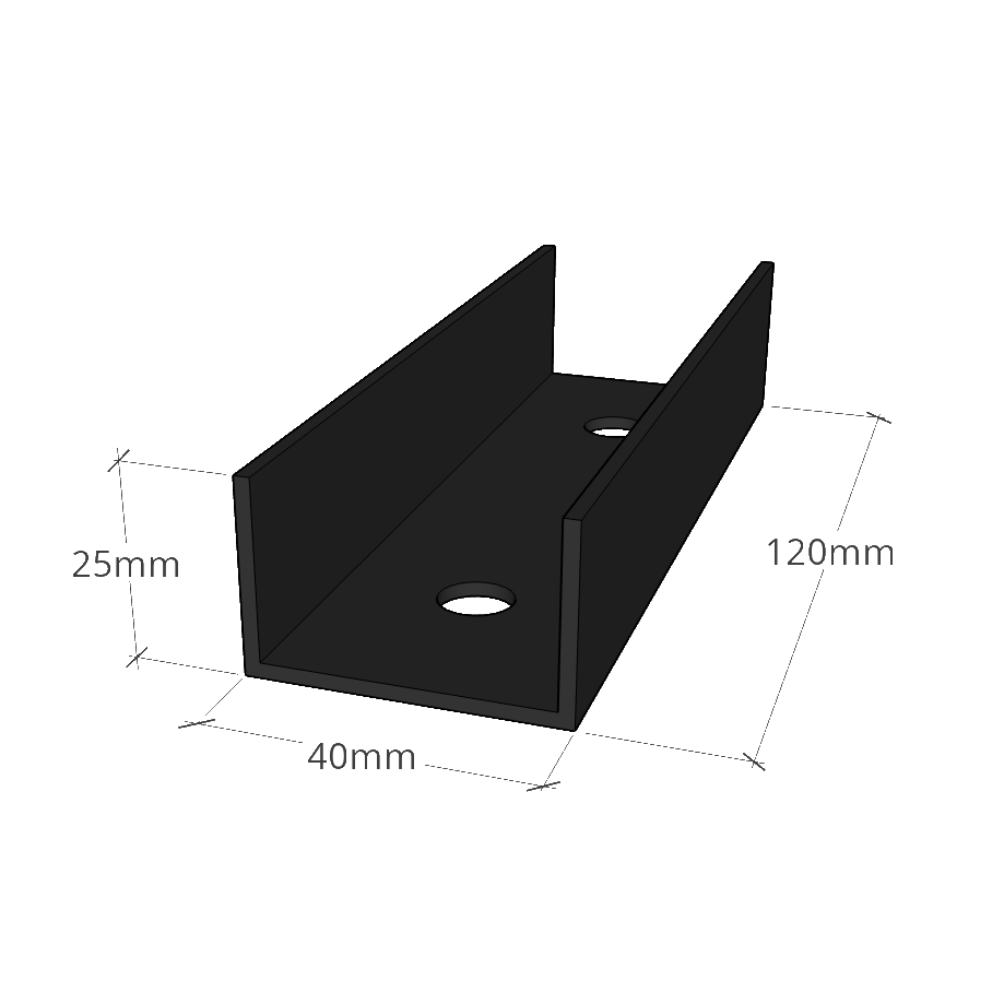 Łącznik do profili 40x40 mm czarny