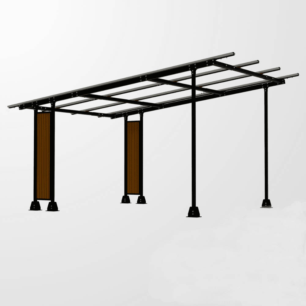Carport H1, 2 stanowiska, 3x5 PV (max.2320x1152)