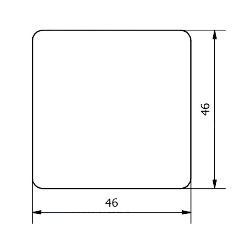 Tappo profilo 40x40 mm nero