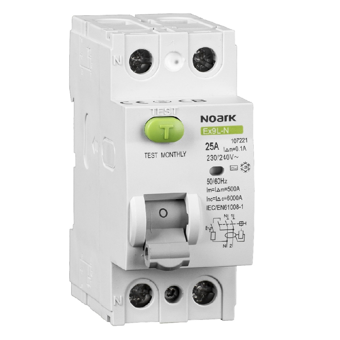 Wyłącznik różnicowoprądowy 2P 40 A 30 mA AC 6 kA Noark