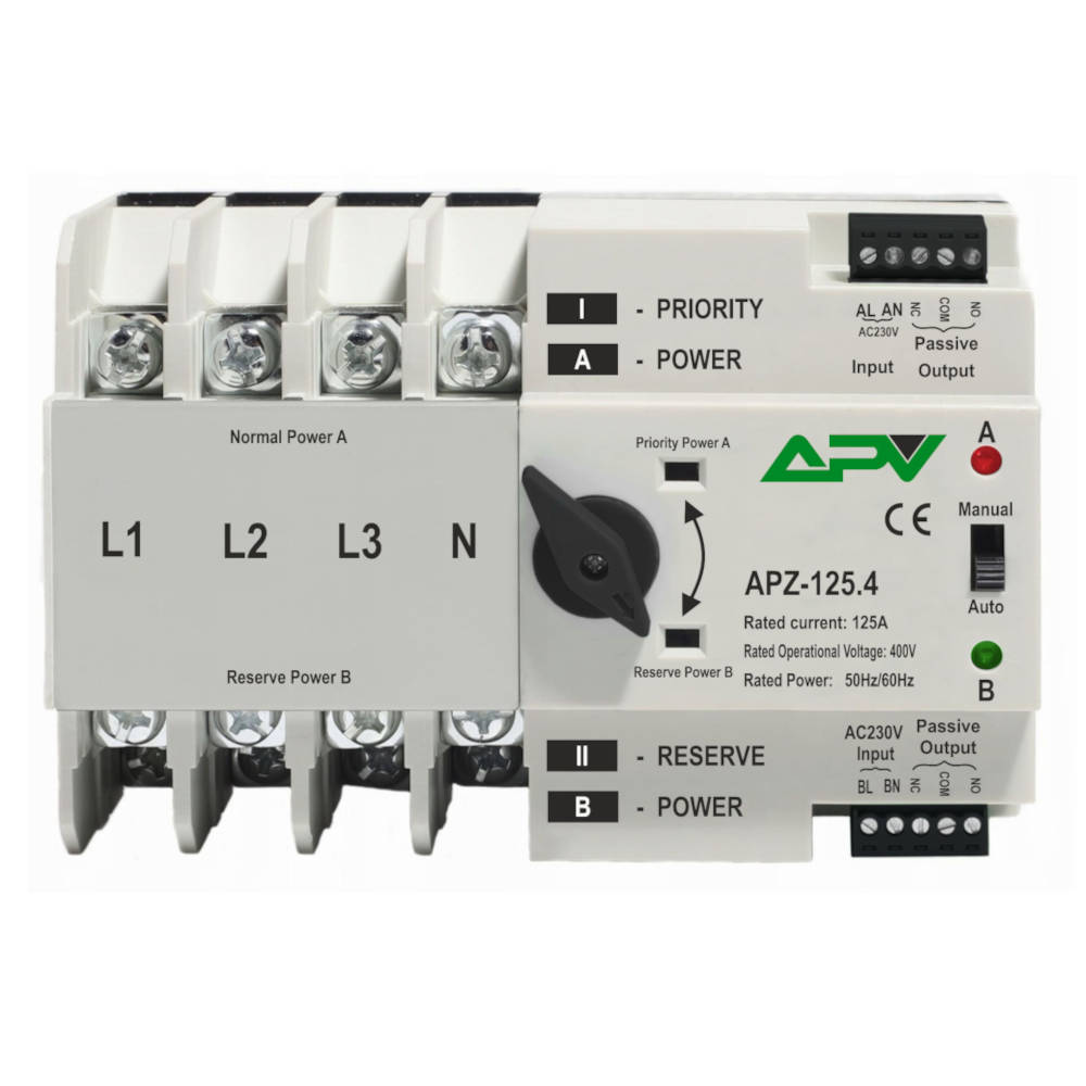 Automatic transfer switch 4P 125 A 3-phase APV